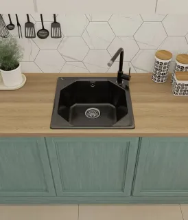 Мойка кухонная GranFest UNIQUE U-500 черный